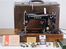 Stunning 1955 Singer 99K Sewing Machine, Serviced + Warranty,For Leather, Fabric