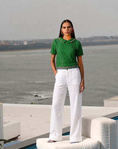 Noa linen trousers white - noa,
