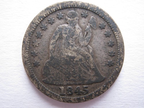 United states 1845 silver dime - 1845,