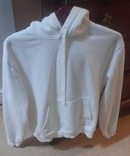 ZARA Soft White Hoodie Sweatshirt Size 8