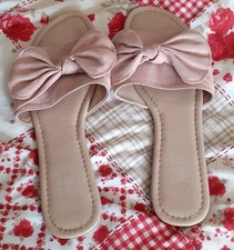 Primark Women's Peach Flat Sandals Size 7