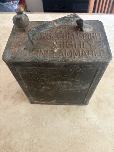 Vintage metal gallon - metal,