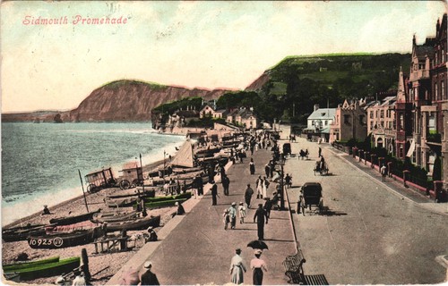 Sidmouth promenade postcard - sidmouth,