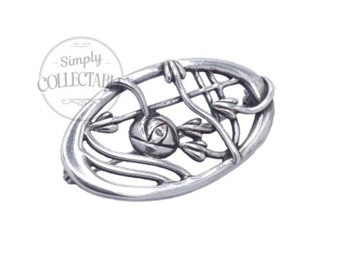 Sterling silver carrick brooch - silver,