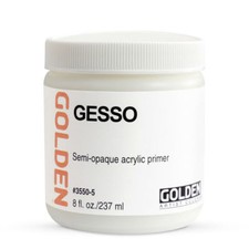 GOLDEN ACRYLIC : White Gesso Primer : 236ml : 473ml : 946ml