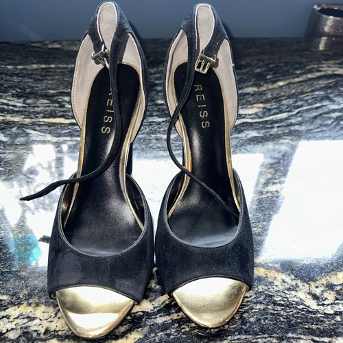 Reiss black suede leather - reiss,