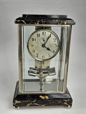 Rare Early Electrical Skeleton Art Deco ATO Bulle 4 Glass Bracket Clock 