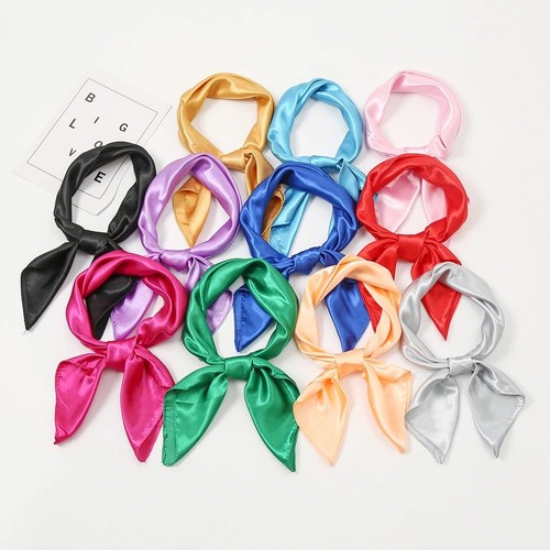 Square satin silk scarves - satin,