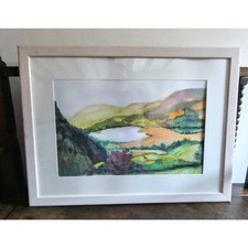 Original Watercolour Easedale Tarn Grasmere Lake District Framed Signed Art