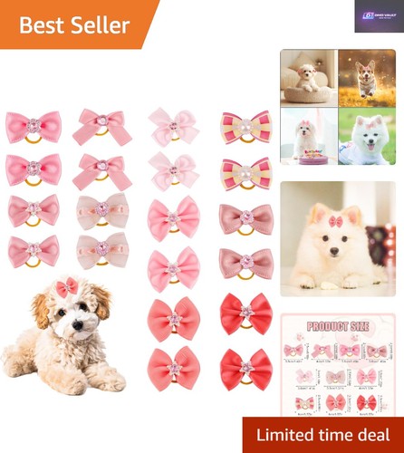 Adorable 20pcs dog hair bows - dog,