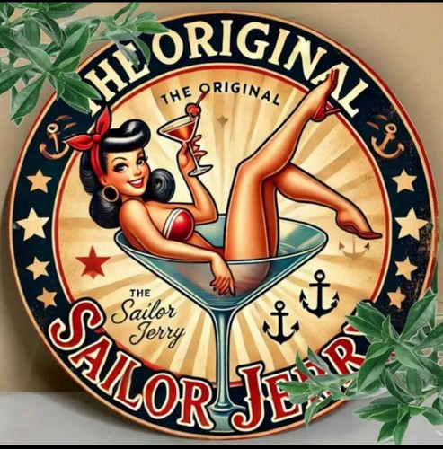Sailor jerry metal plaque - jerry,