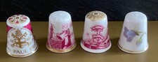 Spode thimbles of varying design, group of 4