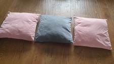 Set of 3 Habitat velvet Cushions
