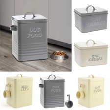 Pet Food Storage Tin Retro
