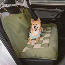 Car Travel Pet Bolster Safety Back Seat Large Dog Car Seat Bed Chessboard Lounge
