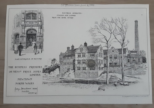 1902 antique print newtown - 1902,