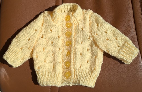 New vintage hand knitted baby - new,