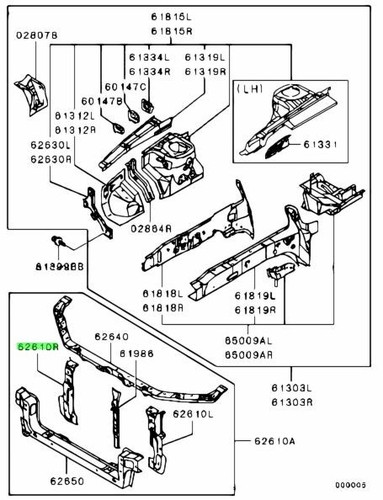 Support headlamp rh for - rh,