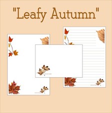 "Leafy Autumn"  - A5 Letter Writing Paper with or without matching envelopes
