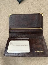 Vintage Retro Bi Fold  Wallet Real Leather Brand New Unused