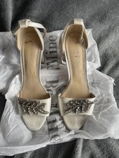 Monsoon Women’s Bridal White Heeled Shoes Size UK 5