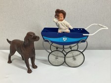 Sindy Vintage Doll's Walk in the Park Pram With Original Dog & Baby