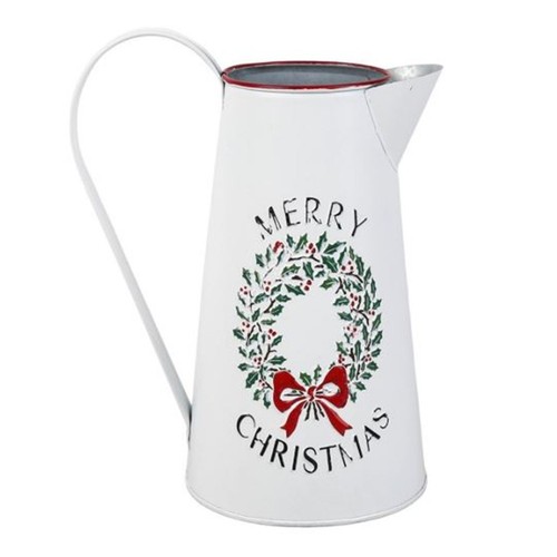 White metal merry christmas - white,