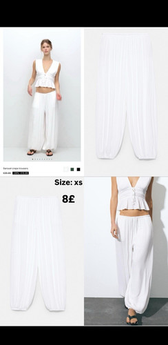 Zara women white crepe - women’s,
