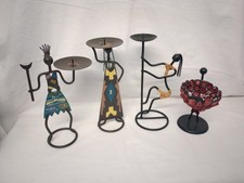 Wire Figure Sculpture Candle Holder