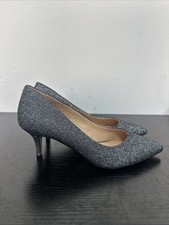 Linea Womens Kitten Heel Shoes - Black Glitter / UK4 EU37