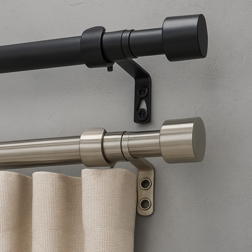 Extendable metal curtain pole - extendable,