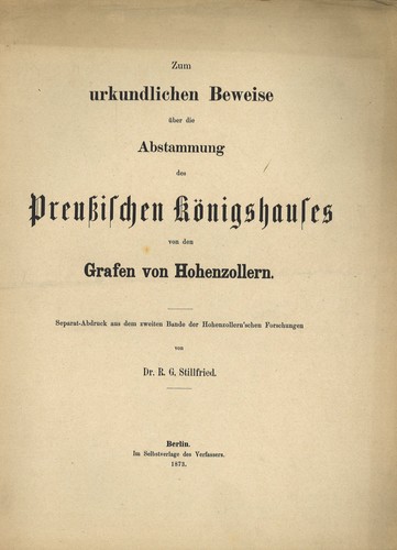 Prussian royal house the - of,