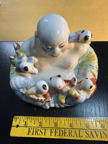 Laughing buddha old - laughing, vintage