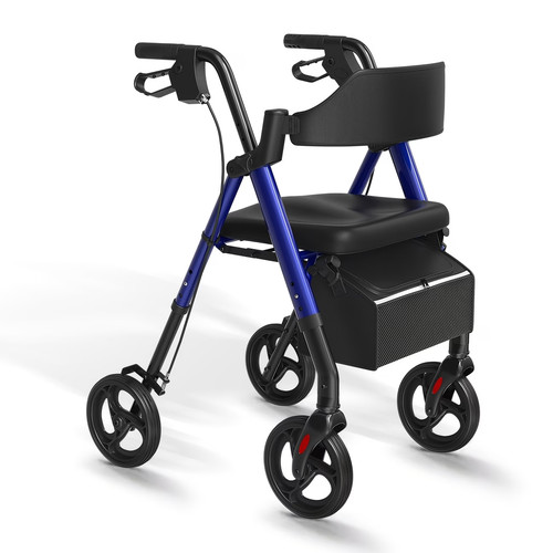 Aluminium rollator walker with - aluminium,