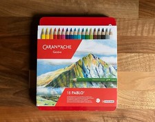 Caran d’Ache Geneve Pablo Coloured Pencil Set of 18 Assorted Colours New Sealed