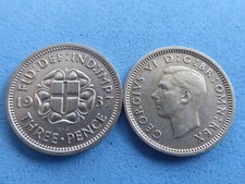 U.K SILVER GEORGE VI THREEPENCE 1937-1943 CHOOSE DATE FROM JUST £1.99 EACH