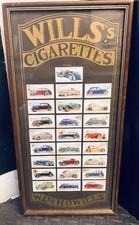 Will's Cigarettes Vintage Cars Cards In Frame