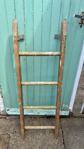 Vintage wooden step - wooden, ladder