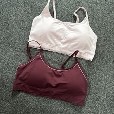 Primark Bundle Of  2 Seamless Crop Tops Bras Ladies Size XL 