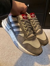 adidas ZX 500 RM Trainers UK 7 B42204 Grey / Future White / Scarlet
