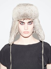 Vintage rabbit fur trapper hat - fur,