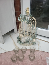 Hanging/Floor /Table Bird/Candle Metal Cage-H 45 X 22cm