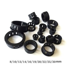8mm ~ 30mm Black Round Grommet