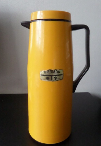 Vintage retro thermos yellow - ,