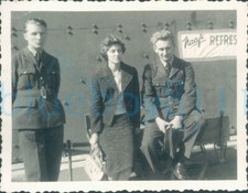 1940s RAF Airmen by NAAFI Refreshments Sign 3.5x2.5" Orig photo