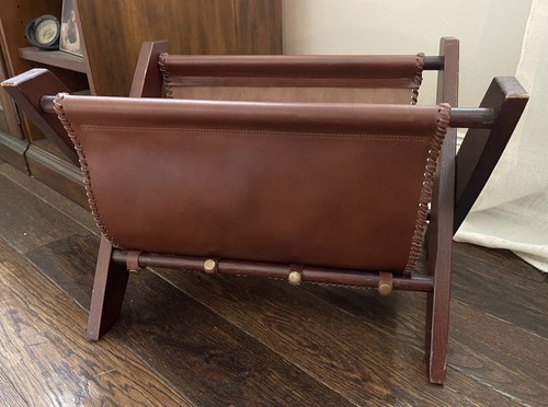 Vintage mcm leather suede wood - mcm,