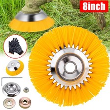 8 Inch Nylon Brushcutter Strimmer Brush Head For Moss and Path Weed Removal