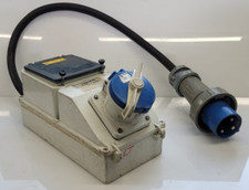 63 Amp 3 Pin 2P+E 230v weather proof Socket with RCCB