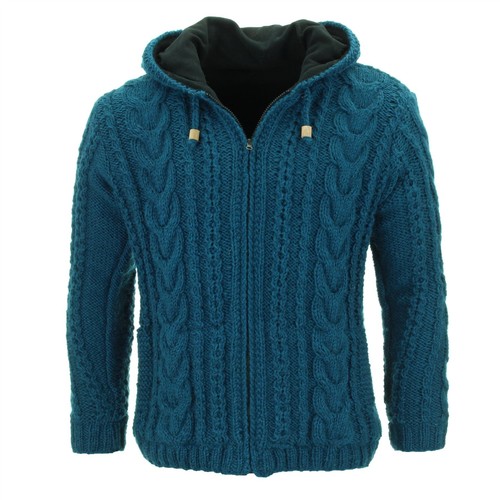 Knitted wool hooded - wool,