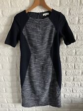 ladies Office Dress, Austen Reed Long Fitted Dress Navy, Grey  Size 12